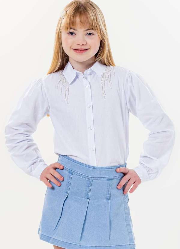 Vigat - Conjunto Shorts Saia Azul Vigat Estampado