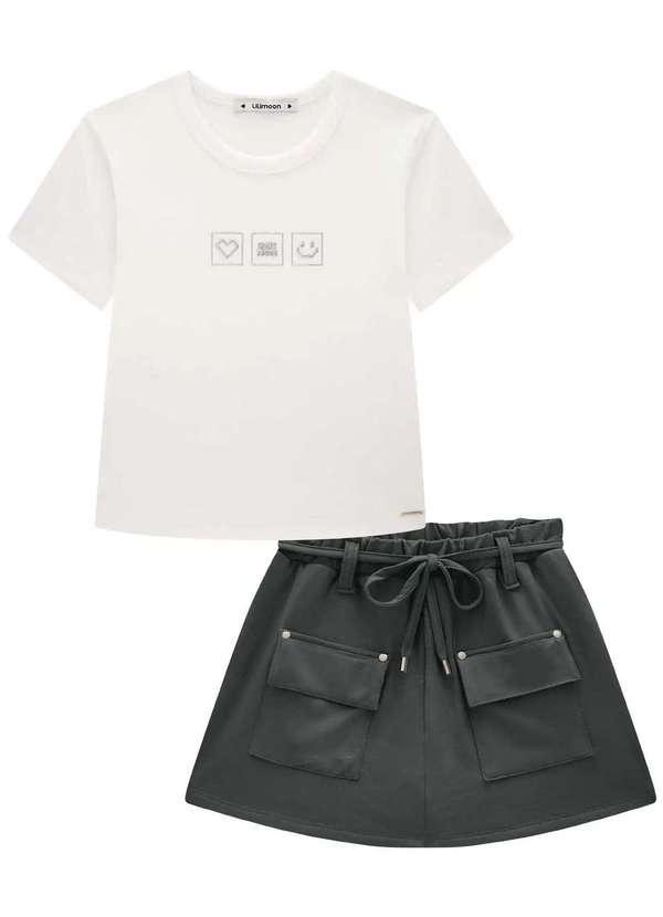 Lilimoon - Conjunto Shorts Saia Menina Lilimoon Estampado