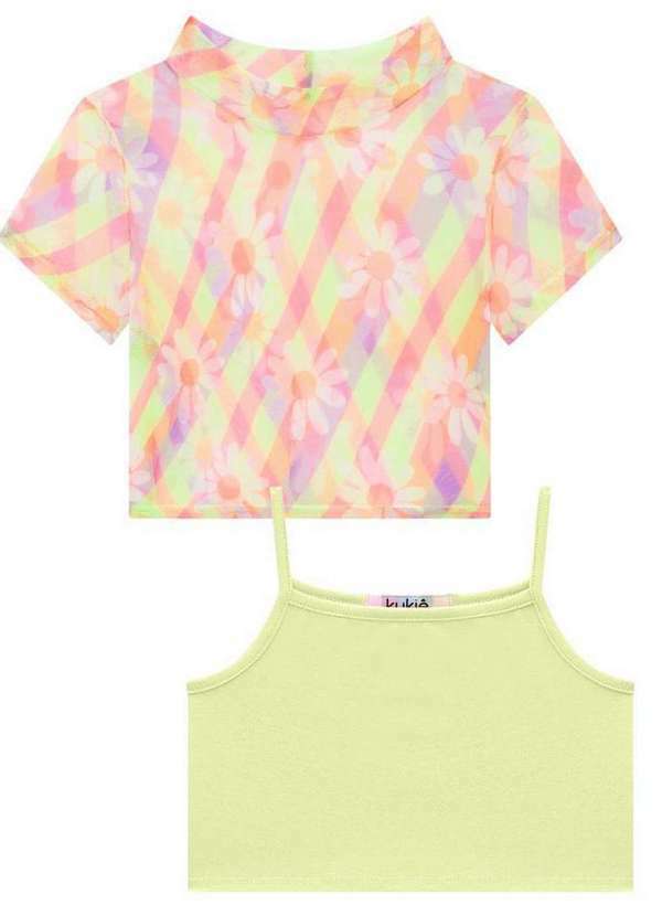 Kukiê - Kit Blusa Colors Margarida Top Infantil Kukie Estampado