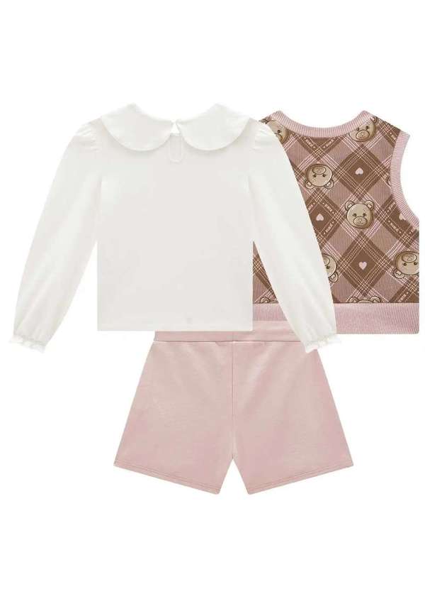 Kukiê - Conjunto 3 Peças Menina Saia Kukiê Estampado 2