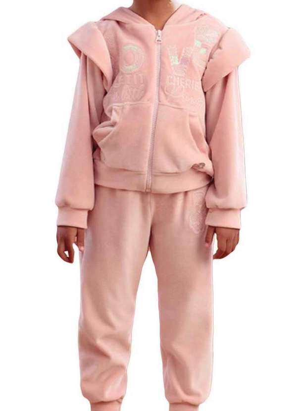Petit Cherie - Conjunto Calça Moletom Infantil Rosa Petit Cherie Rosa