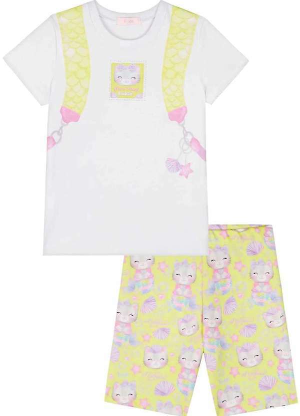 Kukiê - Conjunto Ciclista Shorts Menina Kukiê Estampado 1