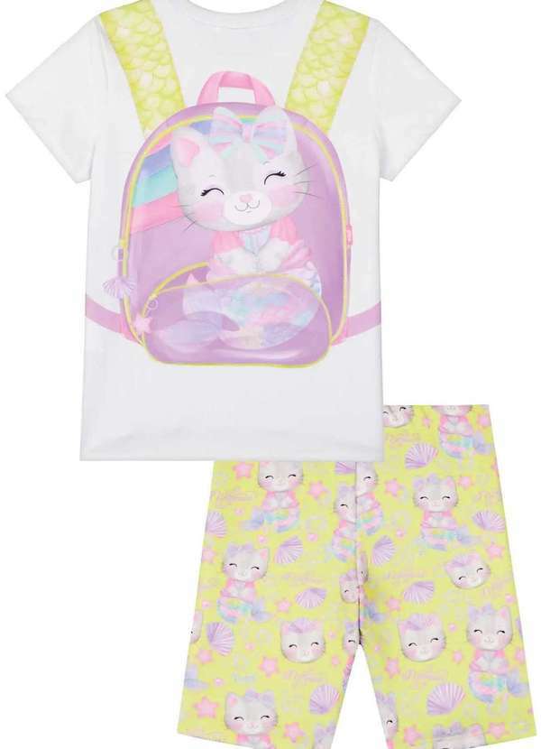 Kukiê - Conjunto Ciclista Shorts Menina Kukiê Estampado 2