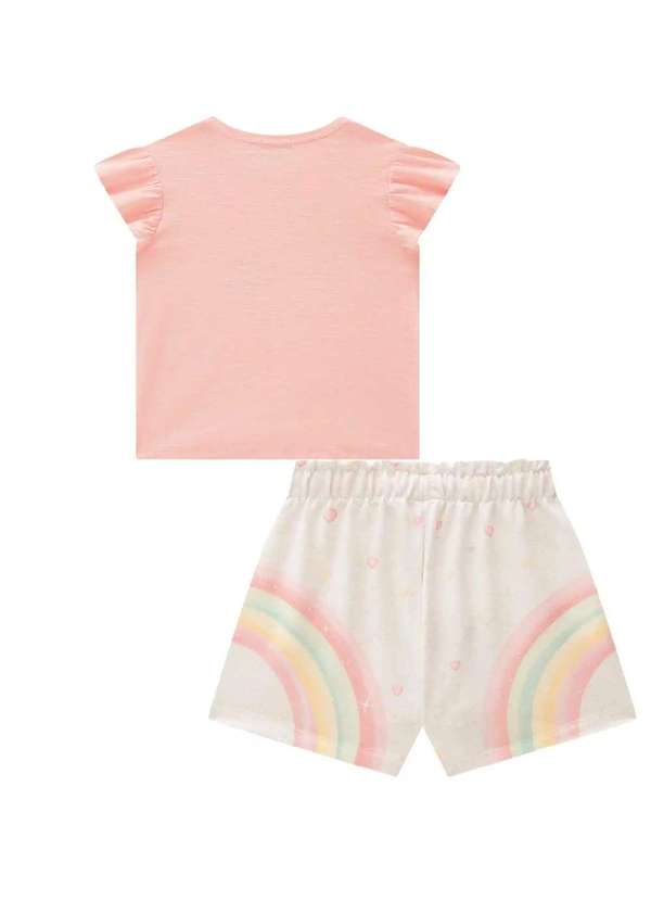 Infanti - Conjunto de Blusa em Meia Malha Flamê Menina Infanti Rosa 3