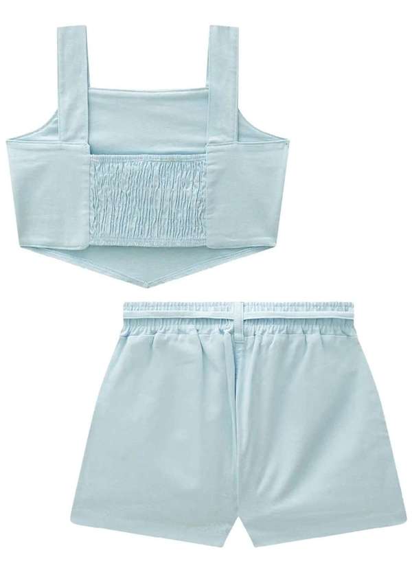 Vic&vicky - Conjunto de Shorts Azul Infantil Menina Vic&Vicky Azul 2