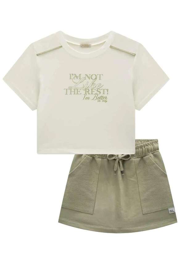 Vic&vicky - Conjunto de Shosts Saia Menina Vic&Vicky Verde 2