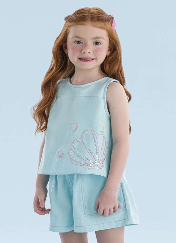 Mon Sucré - Conjunto Infantil Azul Menina Mon Sucré Azul