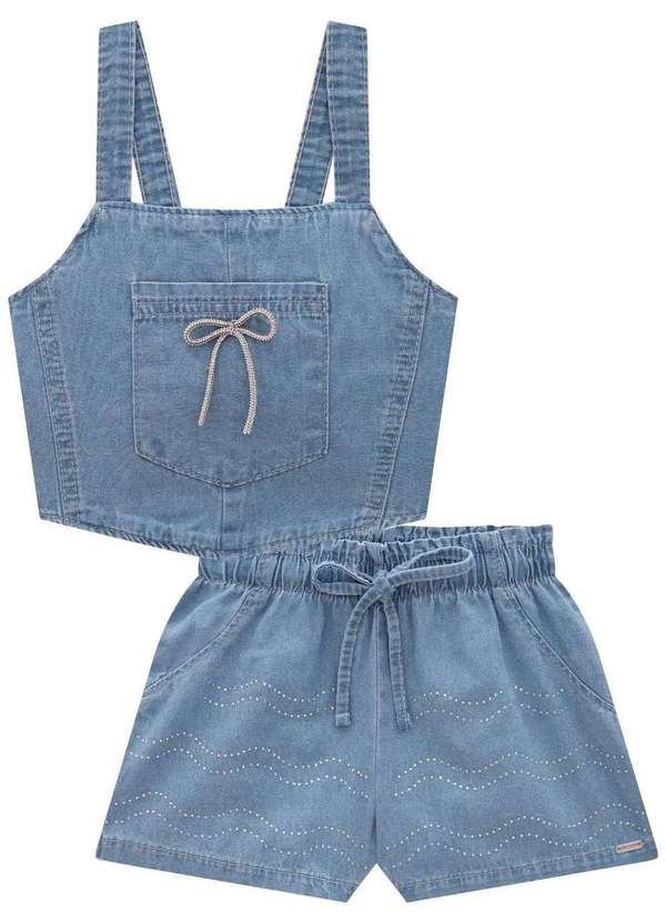 Infanti - Conjunto Infantil Menina em Jeans Infanti Jeans