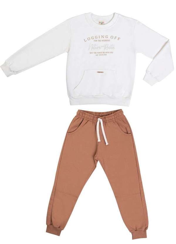 Have Fun - Conjunto Infantil Have Fun Menina Longo Branco