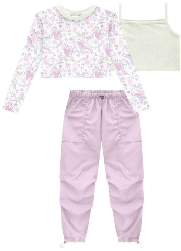 Kukiê - Conjunto Infantil Kukiê Estampado Menina Estampado