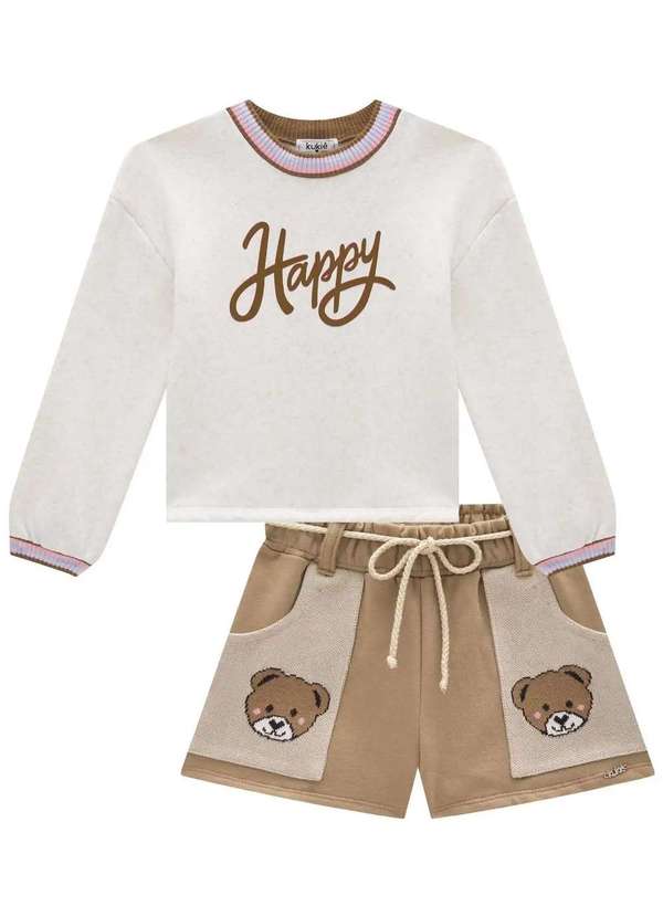 Kukiê - Conjunto Infantil Kukiê Happy Estampado Estampado