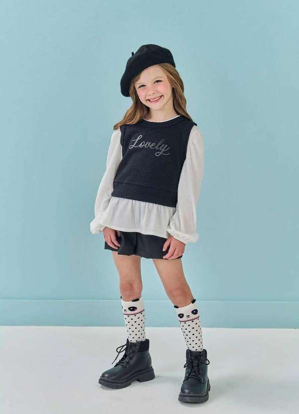 Kukiê - Conjunto Infantil Kukiê Preto Preto 1