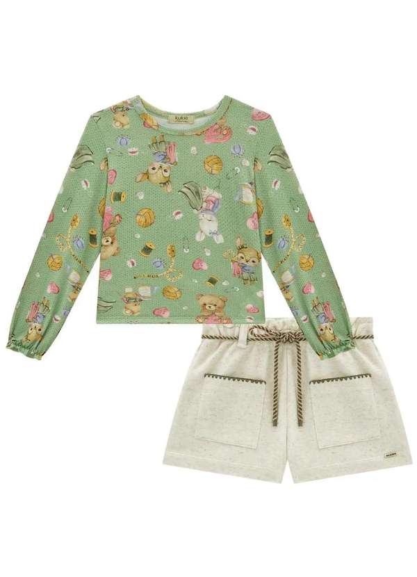 Kukiê - Conjunto Infantil Menina Kukiê Estampado