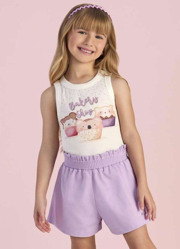 Mon Sucré - Conjunto Infantil Mon Sucré Cupcake Love Estampado