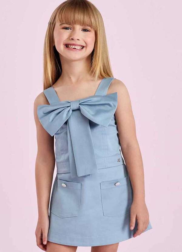 Petit Cherie - Conjunto Infantil Petit Cherie com Laço Azul Azul