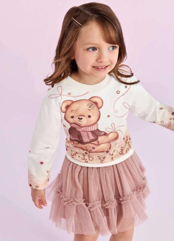 Petit Cherie - Conjunto Infantil Petit Cherie Urso Saia Tule Estampado 2