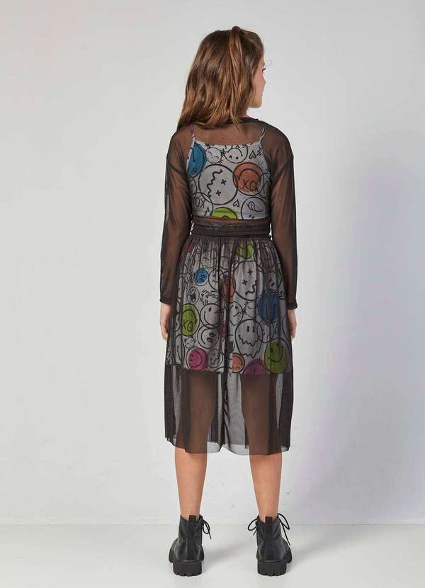 Mylu - Conjunto Infantil Saia de Tule Preto Mylu Preto 2