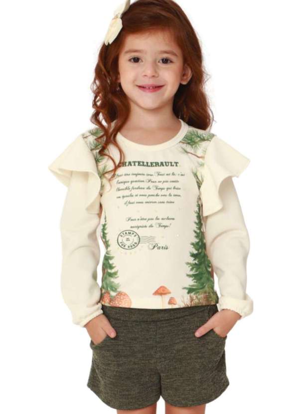 Carol e Dani - Conjunto Infantil Shorts Menina Carol e Dani Estampado