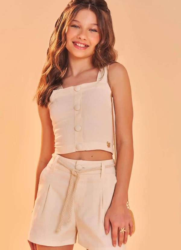 Lilimoon - Conjunto Juvenil Menina Off Lilimoon Off White