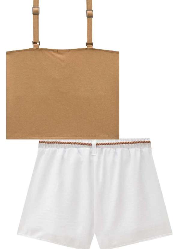 Vic&vicky - Conjunto Juvenil Shorts Menina Terra Vic Vicky Marrom 3