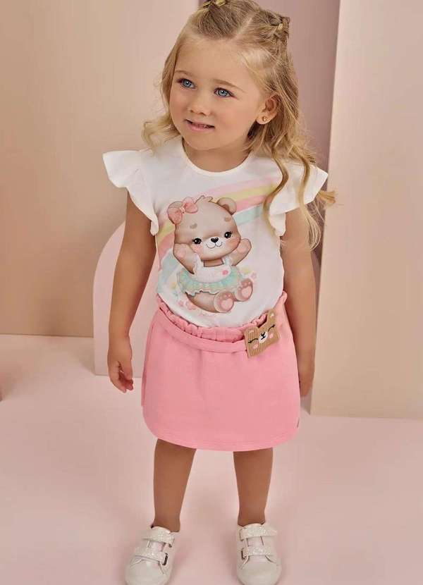 Infanti - Conjunto Menina de Blusa em Cotton Infanti Rosa