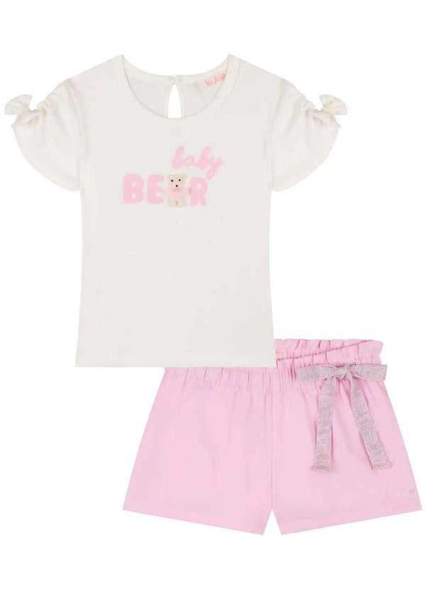 Kukiê - Conjunto Menina Estampado Shorts Kukiê Estampado