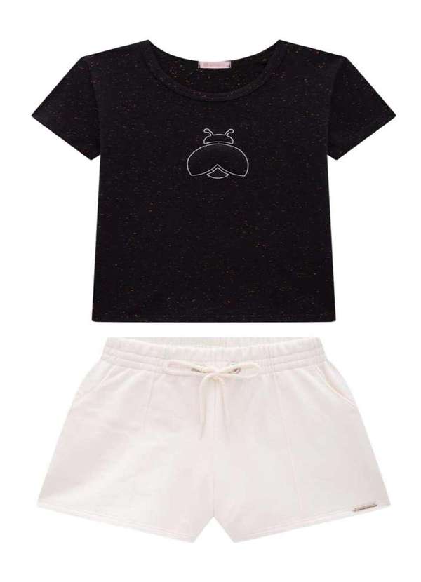 Somni - Conjunto Menina Preto Shorts Somni Preto 1