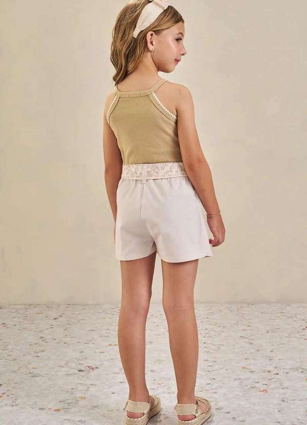 Infanti - Conjunto Menina Regata Shorts Infanti Nude 2