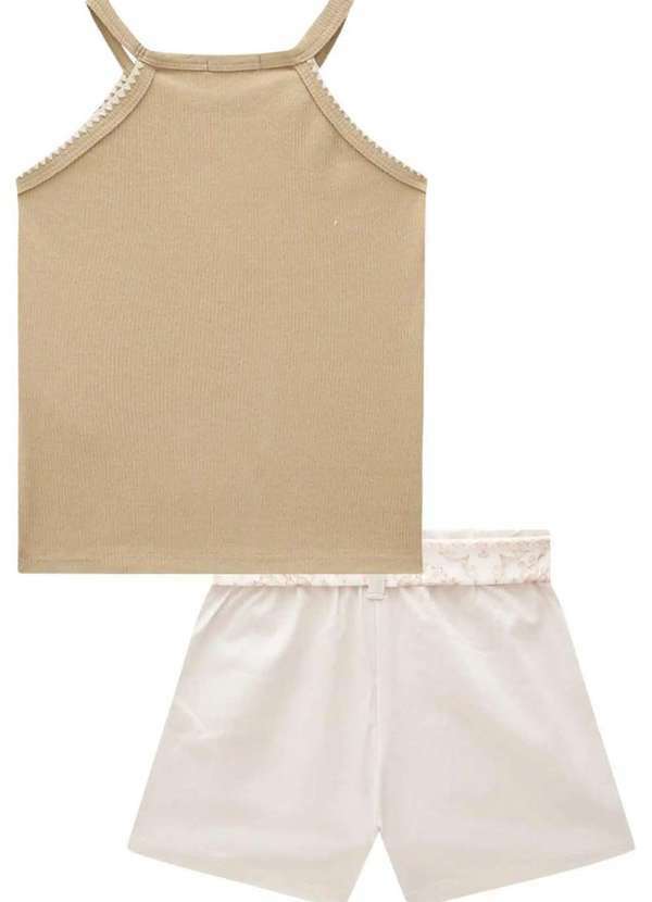 Infanti - Conjunto Menina Regata Shorts Infanti Nude 3