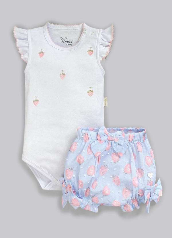 Anjos Baby - Conjunto Menina Shorts Bebê Anjos Baby Estampado