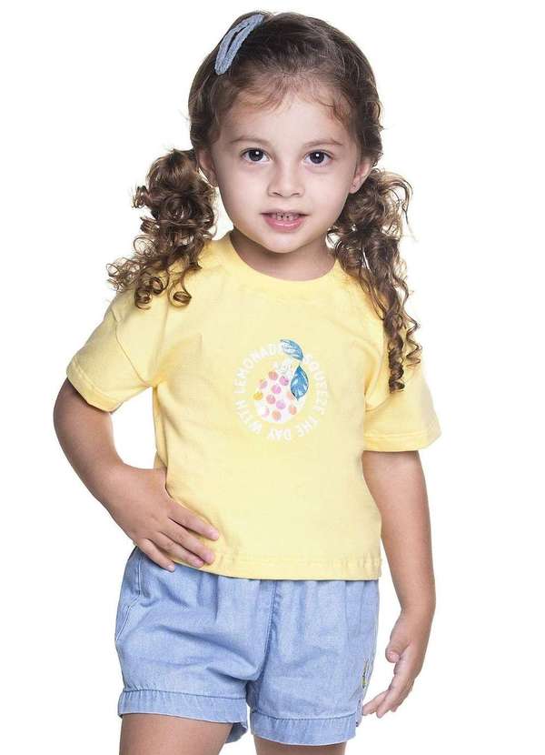 Have Fun - Conjunto Menina Shorts Estampado Have Fun Estampado