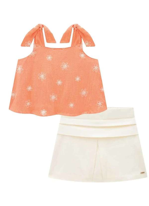 Infanti - Conjunto Menina Shorts Saia Arrumado Infanti Estampado 2