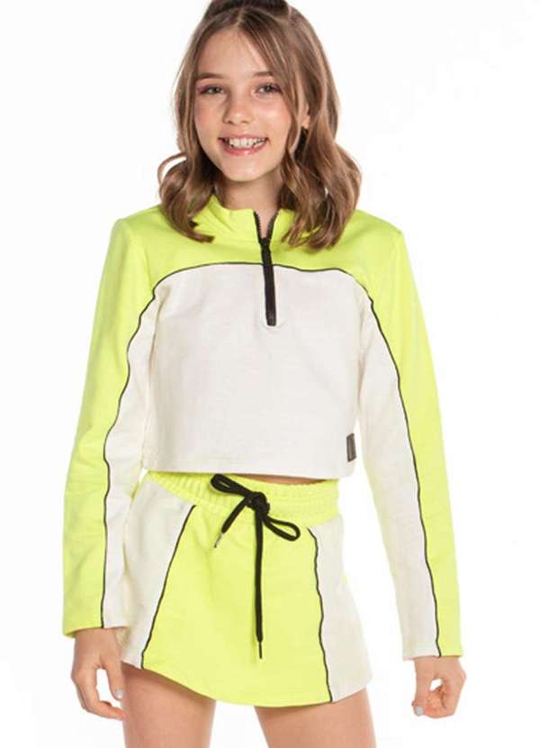 Mylu - Conjunto Short Infantil Manga Longa Amarelo Mylu Amarelo 3