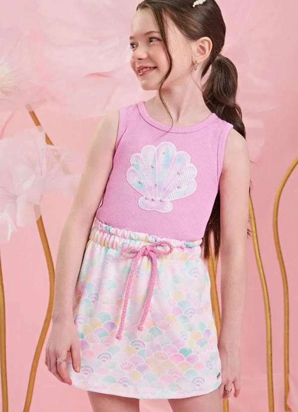 Infanti - Conjunto Shorts Saia Menina Infanti Estampado