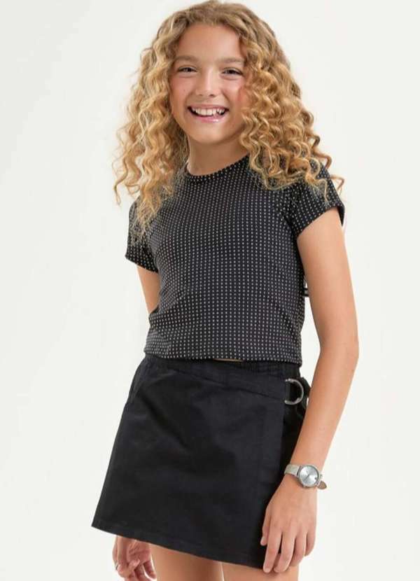 Nina Go - Conjunto Shorts - Saia Menina Preto Nina Go Preto