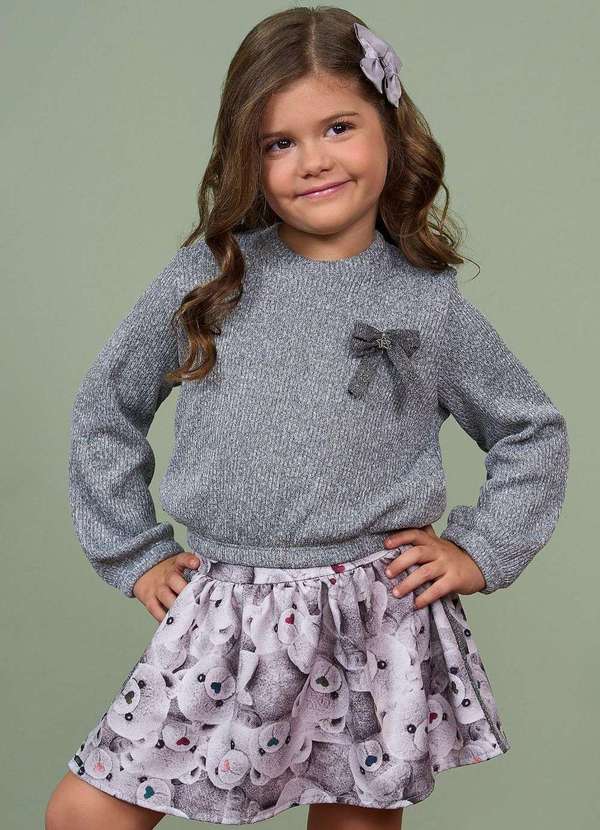 Ok e Pakita - Conjunto Shorts Saia Pakita Estampado