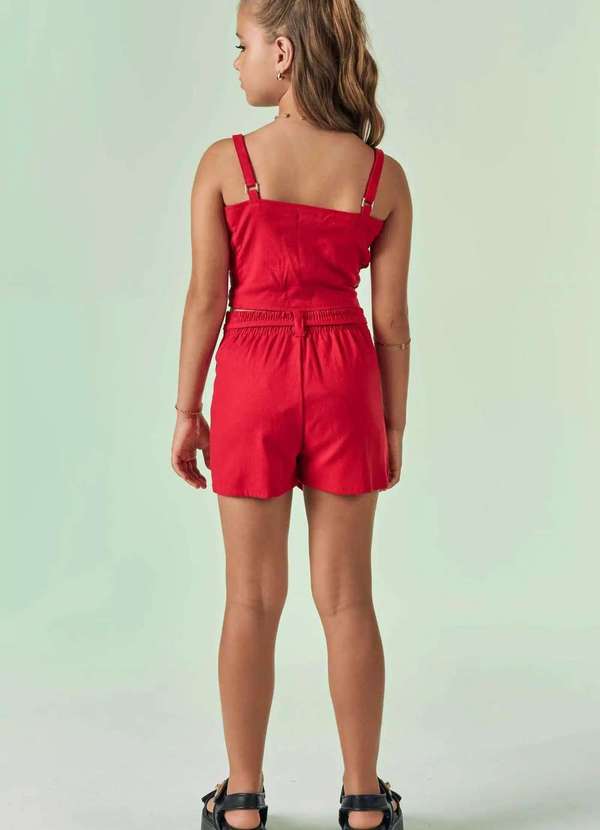 Vic&vicky - Conjunto Vermelho Infantil Menina Vic&Vicky Vermelho