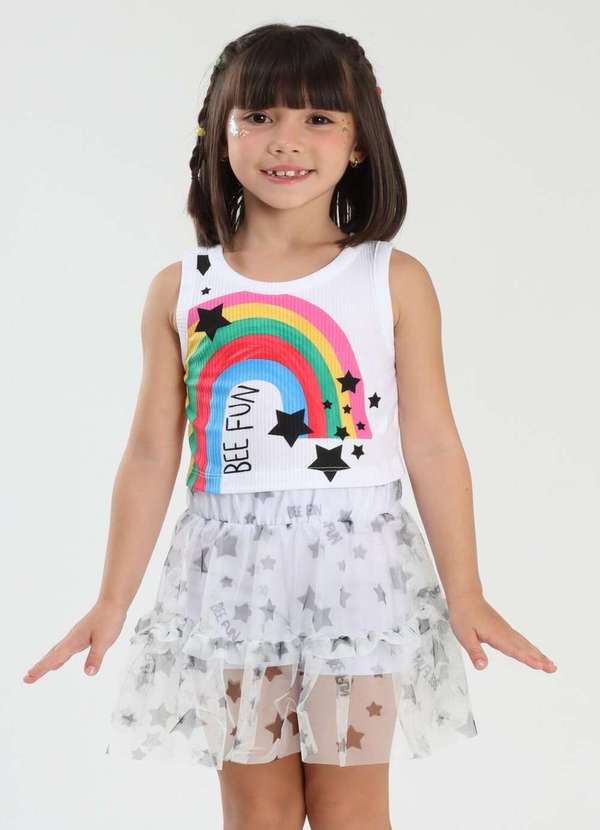 Mylu - Connunto Saia Infantil Mylu Branco