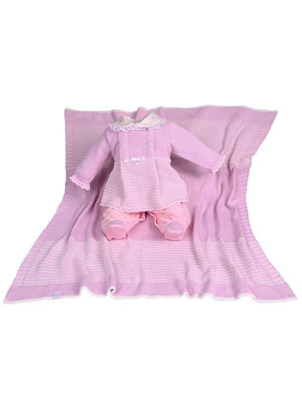 Beth Bebê - Kit Maternidade Menino Rosa Tricot Beth Bebê Rosa