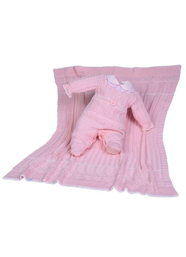 Beth Bebê - Kit Maternidade Menino Tricot Rosa Beth Bebê Rosa