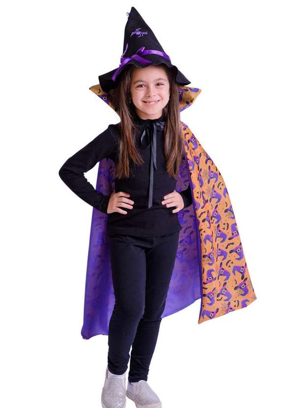 Douvelin - Capa Infantil Chapéu Roxo Halloween Douvelin Roxo 1