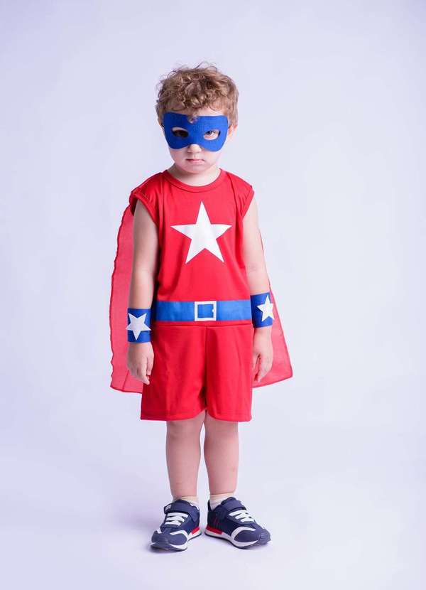 Muvilê - Fantasia Herói Infantil Muvilê Estampado