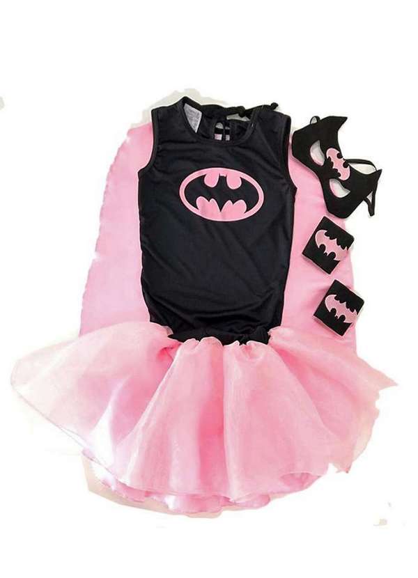 Douvelin - Fantasia Infantil Batgirl Douvelin Estampado