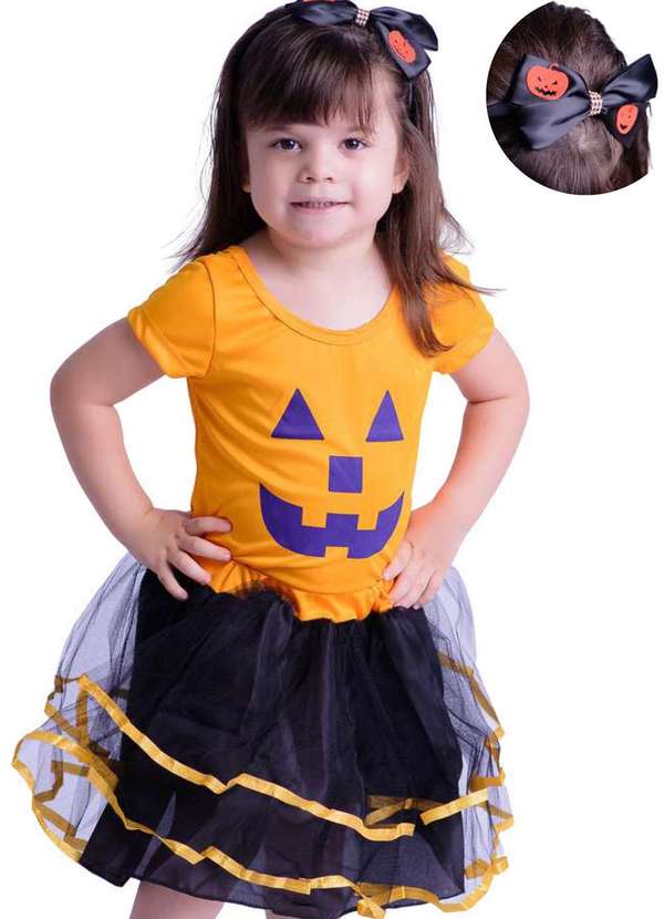 Douvelin - Fantasia Infantil Halloween Abóbora Douvelin Laranja 3