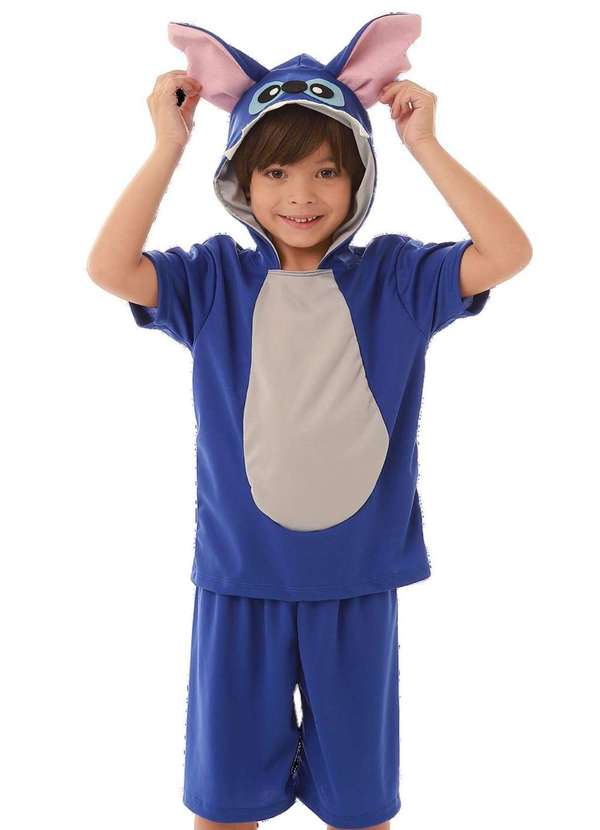 Muvilê - Fantasia Infantil Menino Stich Muvilê Azul