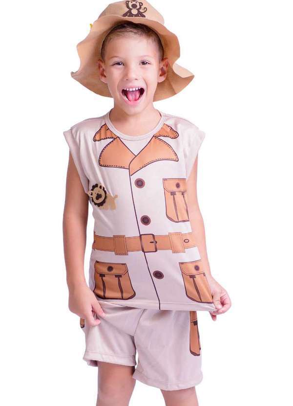 Douvelin - Fantasia Infantil Safari Menino Douvelin Bege