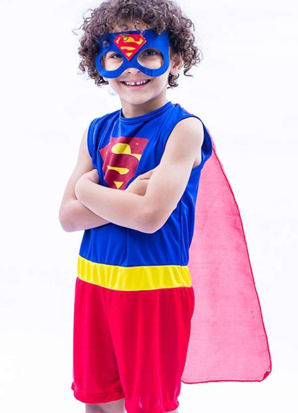 Douvelin - Fantasia Infantil Superman Douvelin Vermelho
