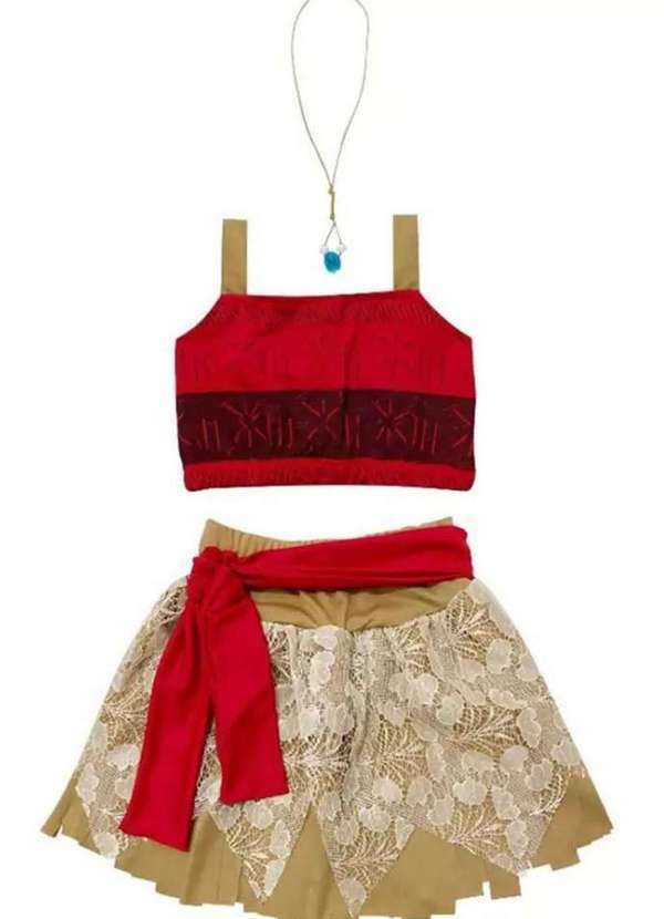 Douvelin - Fantasia Temática Moana Colar Infantil Movelin Estampado