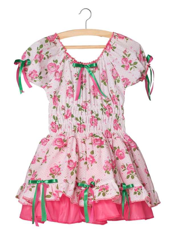 Douvelin - Vestido Caipira Infantil Rosa Douvelin Rosa
