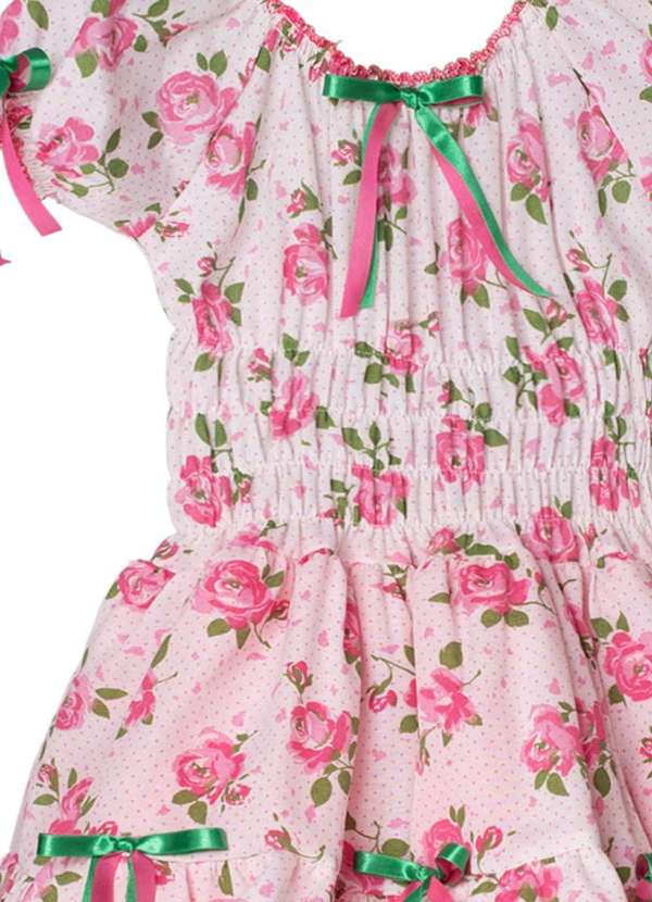 Douvelin - Vestido Caipira Infantil Rosa Douvelin Rosa 3